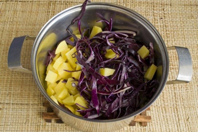 Borsch met rode kool. Stap -By -stap Recept met foto, Kaleyard Borsch met rode kool. Stap -By -stap Recept met foto