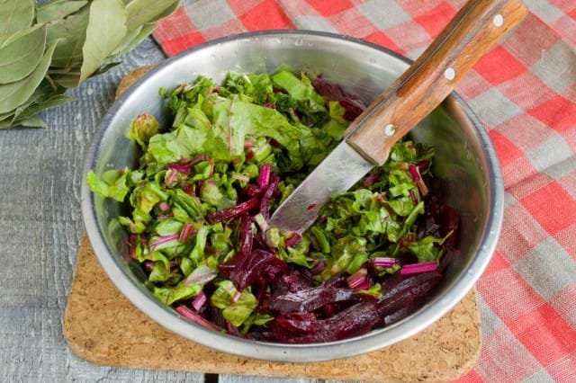 Borsch met vlees en rode biet top. Stap -By -stap Recept met foto