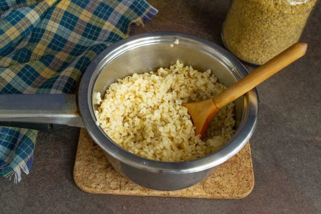 Snel bulgur met pompoen. Stap -By -stap Recept met foto