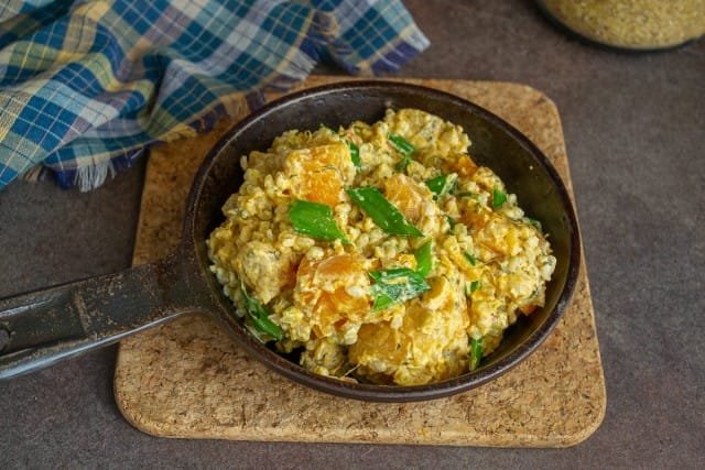 Snel bulgur met pompoen. Stap -By -stap Recept met foto