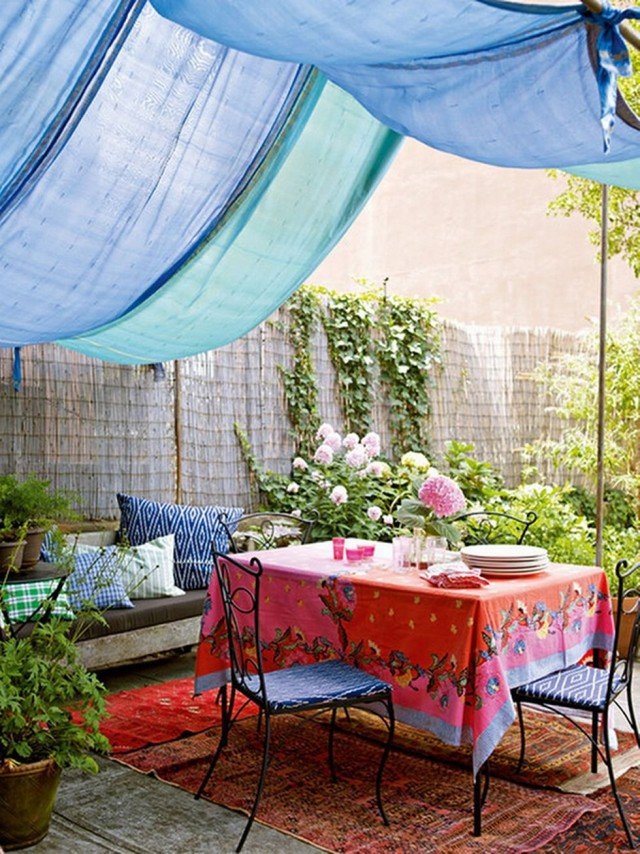 25 ideeën voor het regelen van gezellige hoeken om te ontspannen in de tuin. Foto