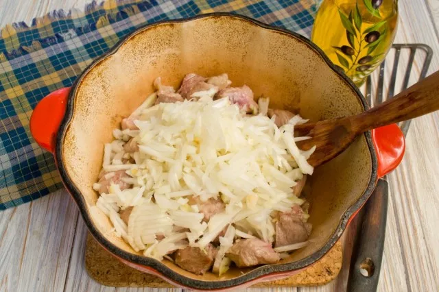 Azu in Tatar met zoute komkommers en aardappelen. Stap -By -stap Recept met foto, Kaleyard Azu in Tatar met zoute komkommers en aardappelen. Stap -By -stap Recept met foto