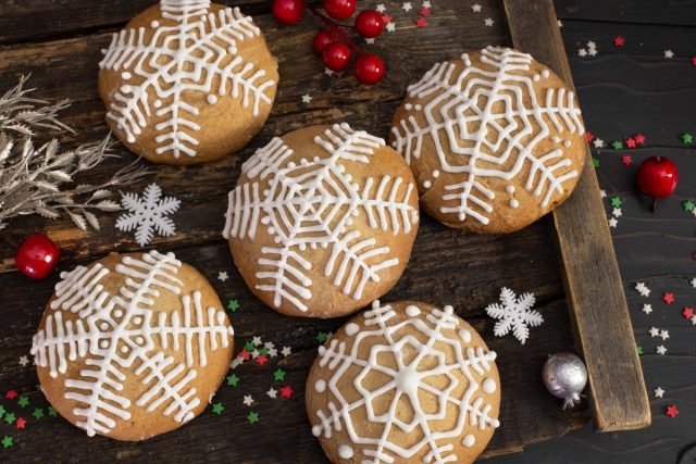 Honing peperkoekkoekjes "Nieuwjaar"