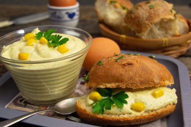 Ontbijt in 10 minuten: Cream-Salad van Crab Sticks, Kaleyard Ontbijt in 10 minuten: Cream-Salad van Crab Sticks
