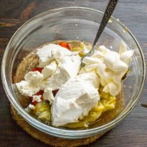 Dip van gebakken groenten met ricotta