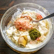 Dip van gebakken groenten met ricotta