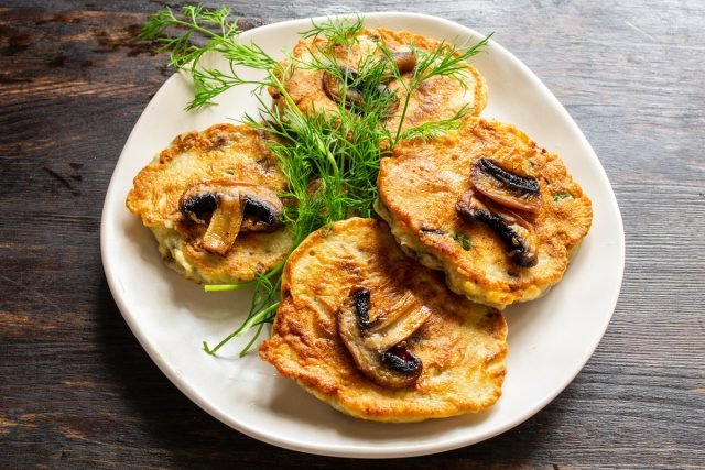 Paddenpannenkoeken met knoflookpijlen