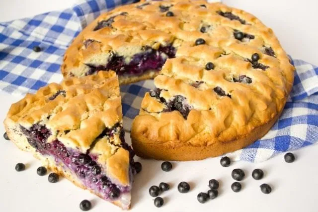 Bosbessen taart. Stap -By -stap Recept met foto, Kaleyard Bosbessen taart. Stap -By -stap Recept met foto