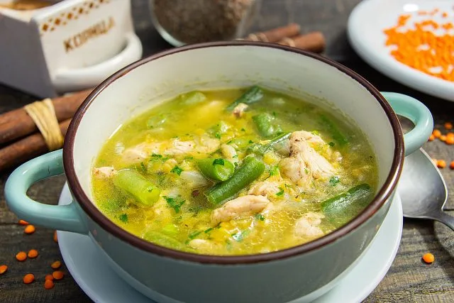 Thai -stijl linzen soep. Stap -By -stap Recept met foto, Kaleyard Thai -stijl linzen soep. Stap -By -stap Recept met foto