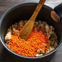 Thai -stijl linzen soep. Stap -By -stap Recept met foto, Kaleyard Thai -stijl linzen soep. Stap -By -stap Recept met foto