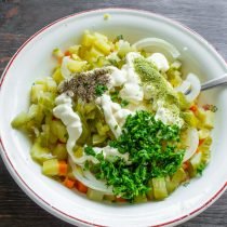 Aardappelsalade met ei en haring