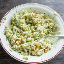 Aardappelsalade met ei en haring