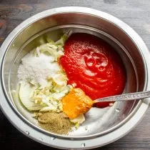 Kipheupen in tomatensaus, Kaleyard Kipheupen in tomatensaus