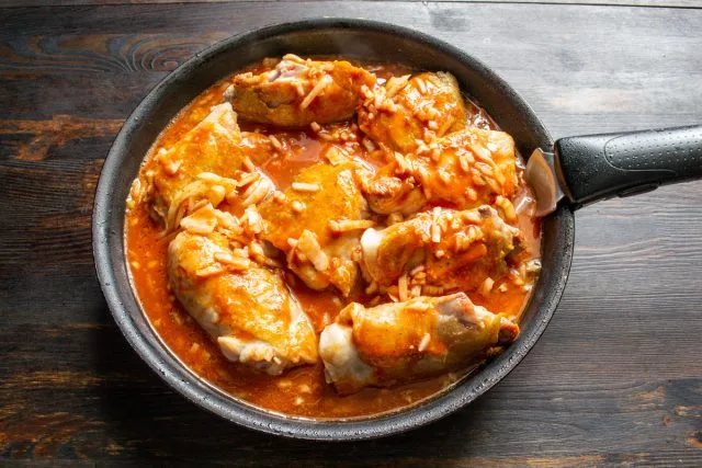 Kipheupen in tomatensaus, Kaleyard Kipheupen in tomatensaus